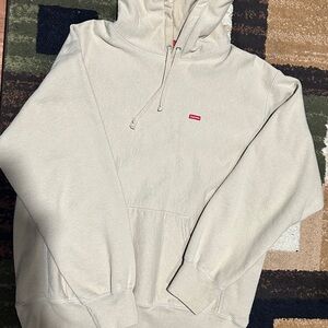 Supreme hoodie, Medium, Cream color, Supreme box logo small